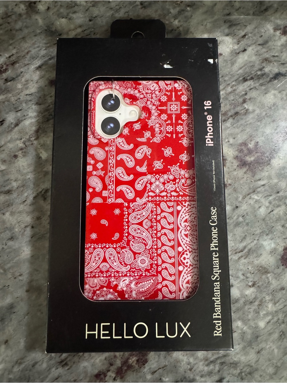 NEW Hello Lux Red Bandana Square iPhone 16 Case